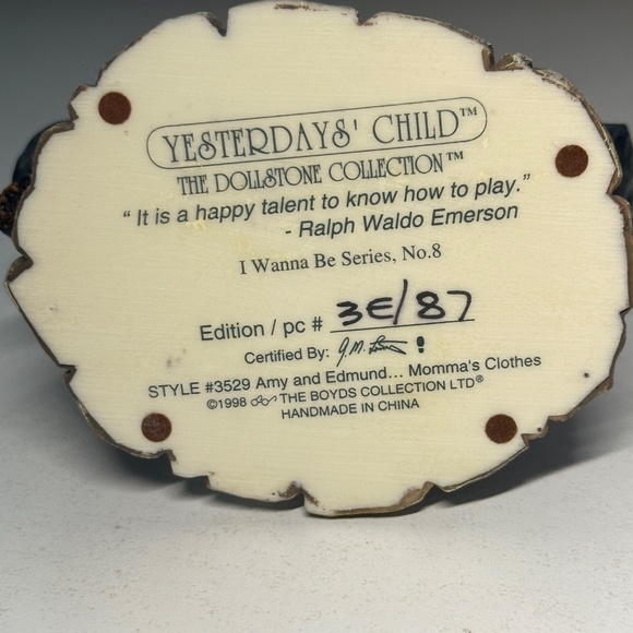 Yesterday's Child, The Dollstone Collection, Style 3529, Amy and Edmund Momma's - Picture 6 of 8